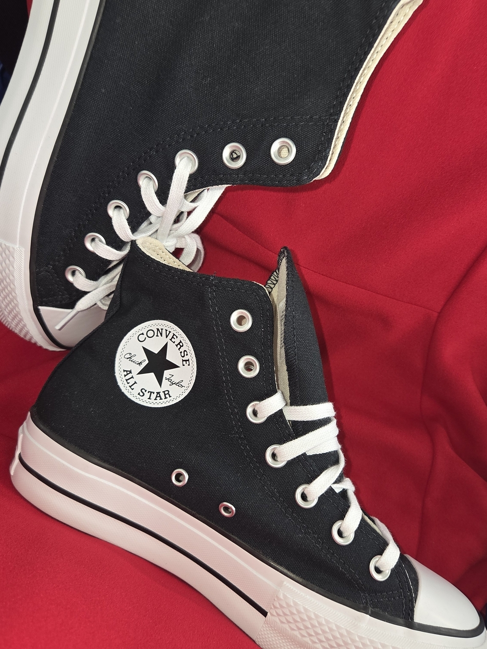 Converse Black and White High Top Sneakers